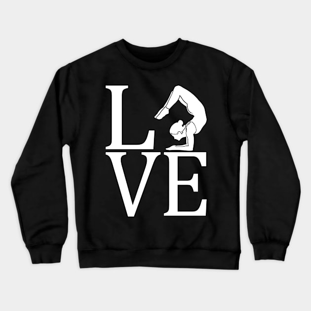 Yoga Exercise Pose, Funny I Love Yoga, Meditation Gift For Men, Women & Kids Crewneck Sweatshirt by Art Like Wow Designs